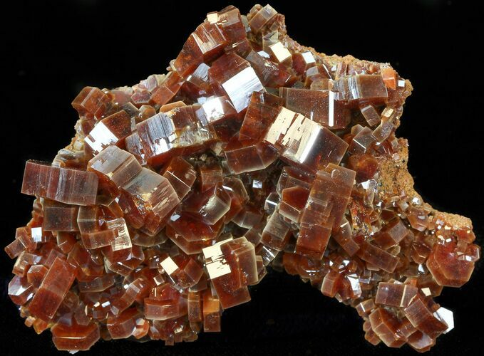 Lustrous Red Vanadinite Crystals on Matrix - Morocco #42210